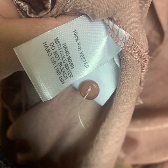 Lulu's Shimmering Rose Gold Oversized Button Down Shirt - Picture 4 of 4